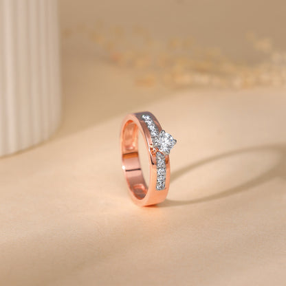 Rose Gold Smitten Solitaire Lab Grown Diamond Ring