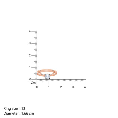 Rose Gold Joy Solitaire Diamond Ring - rose gold ring for women