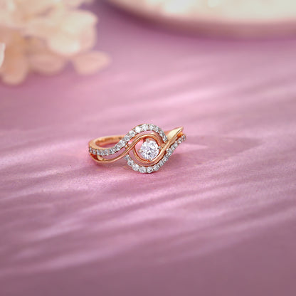 Rose Gold Rhea Solitaire Lab Grown Diamond Ring