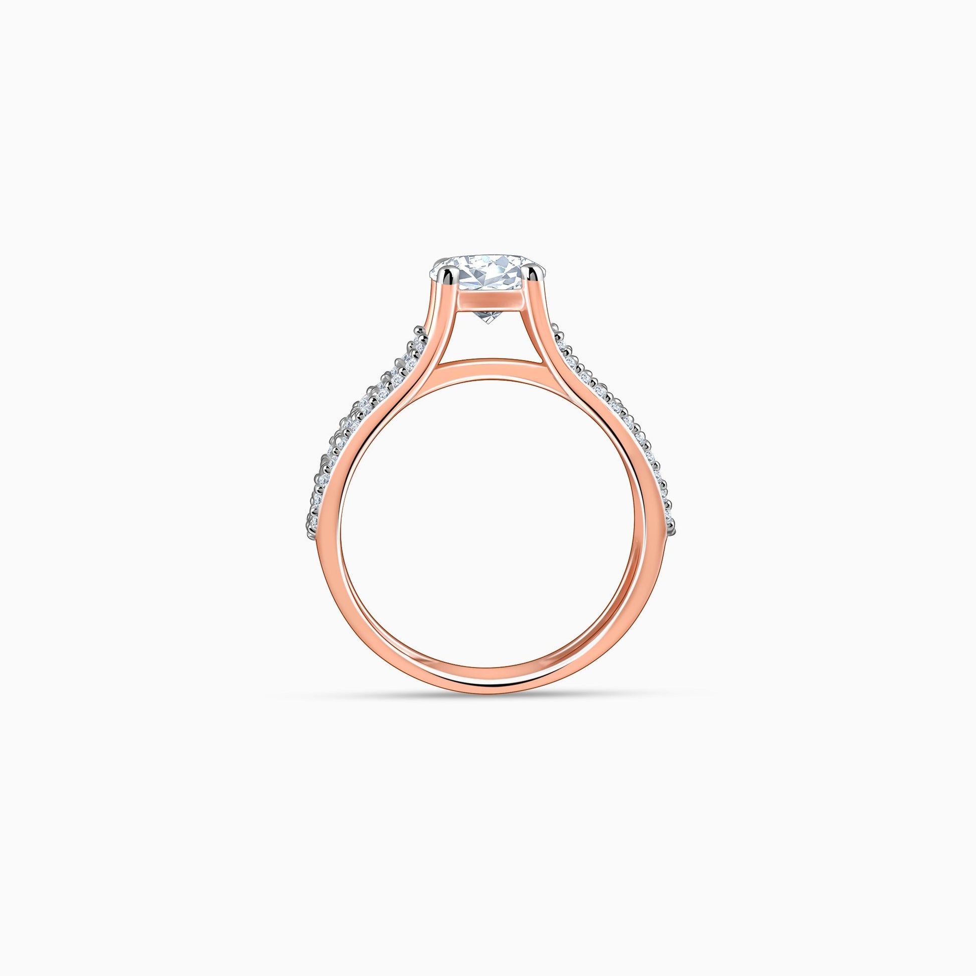 Anushka Sharma Rose Gold Narvi Solitaire Lab Grown Diamond Ring