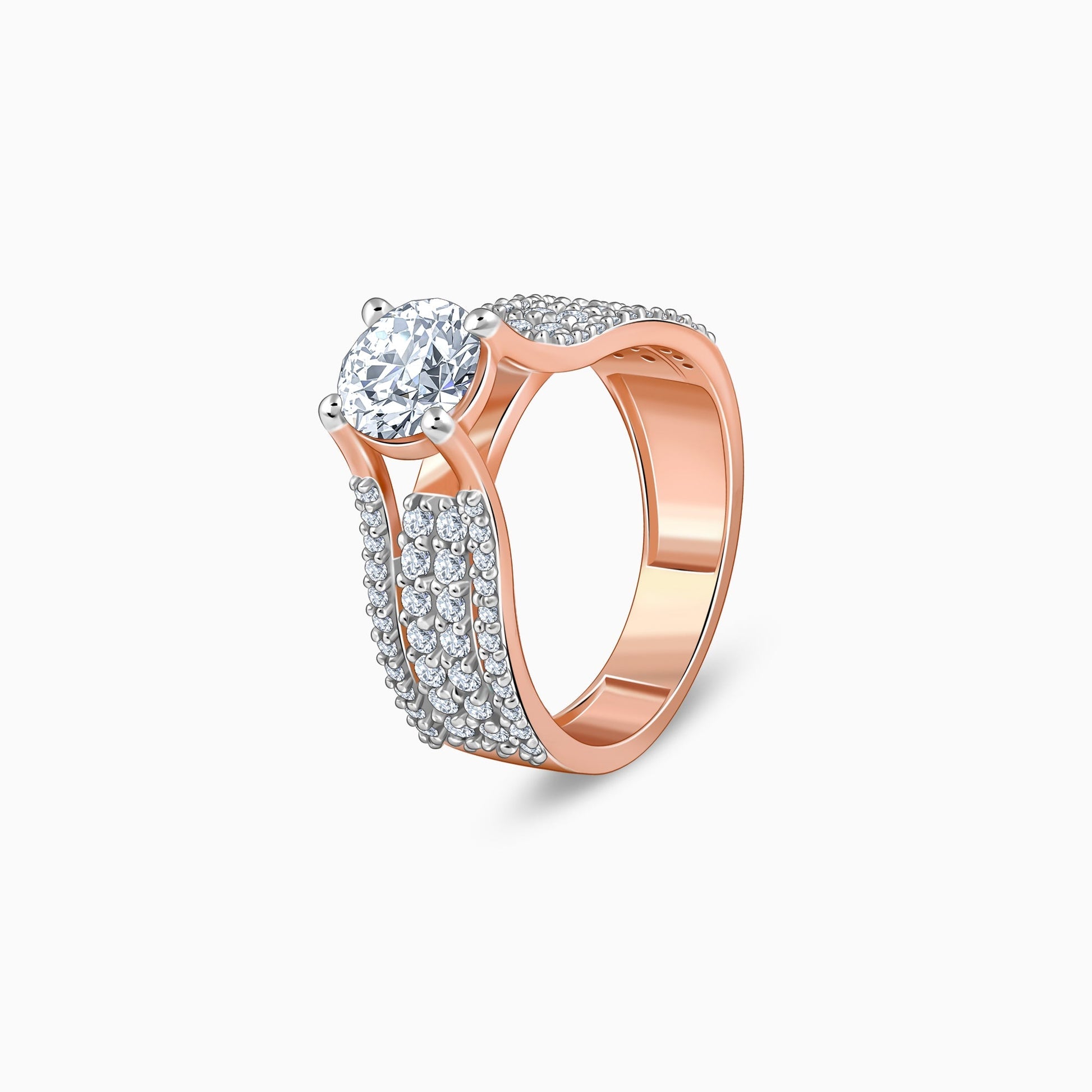 Anushka Sharma Rose Gold Narvi Solitaire Lab Grown Diamond Ring