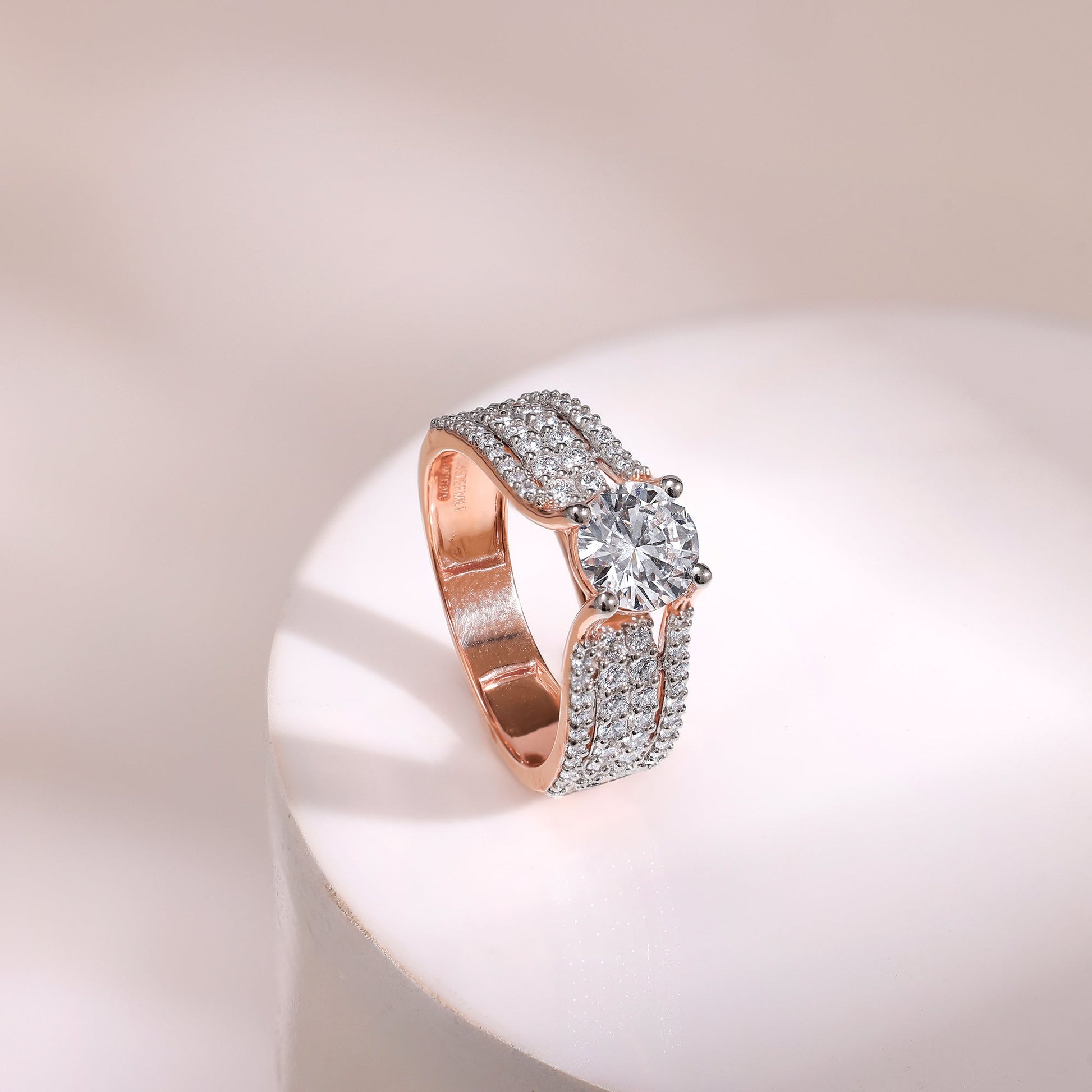 Anushka Sharma Rose Gold Narvi Solitaire Lab Grown Diamond Ring