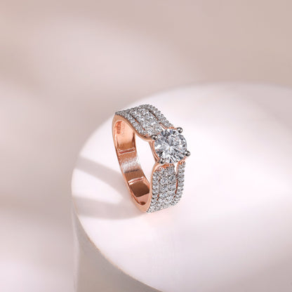 Anushka Sharma Rose Gold Narvi Solitaire Lab Grown Diamond Ring