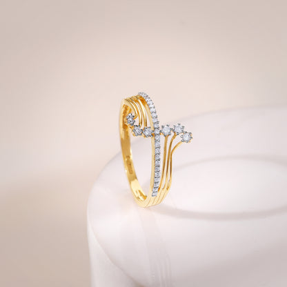 Gold Cocktail Lab Grown Diamond Ring