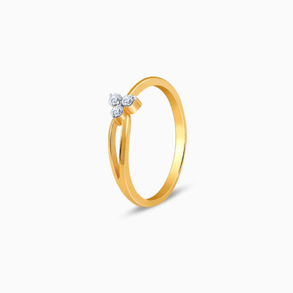 Gold Triple Bloom Lab Grown Diamond Ring