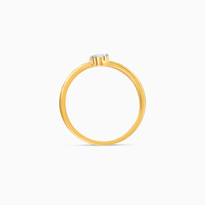 Gold Triple Bloom Lab Grown Diamond Ring