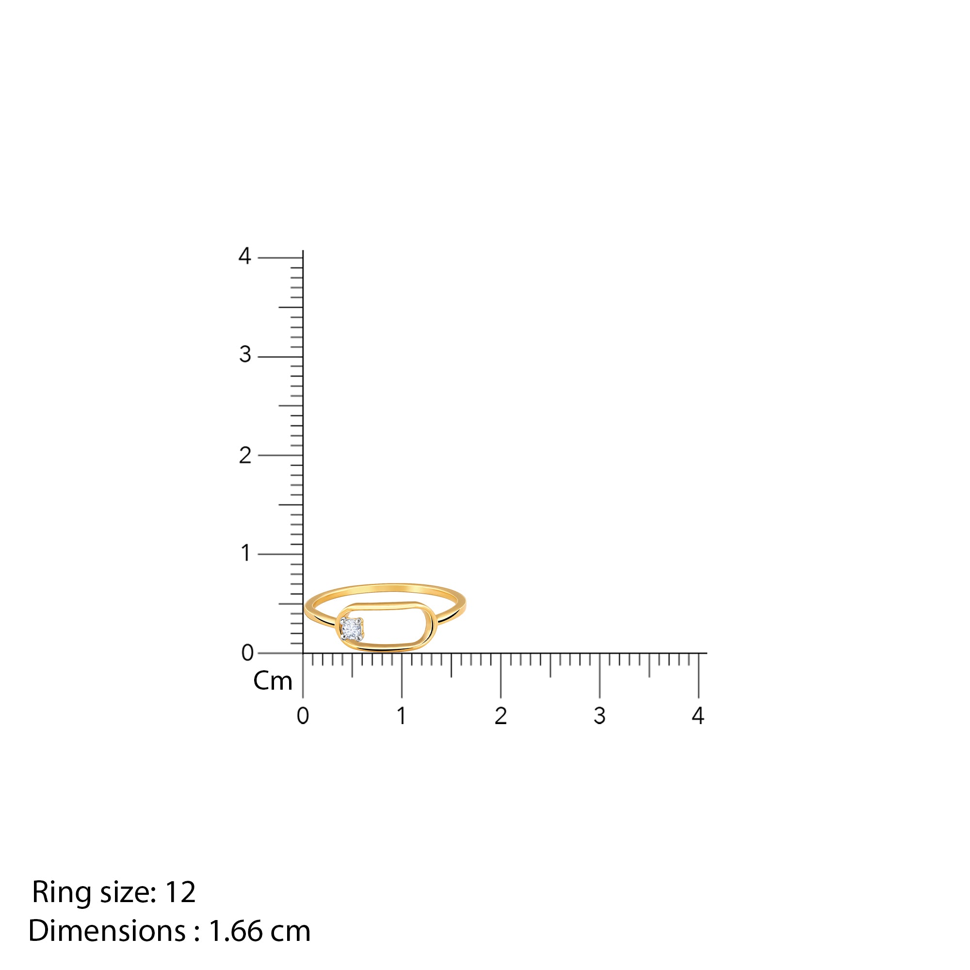 Gold Gleaming Grace Diamond Ring - view 7