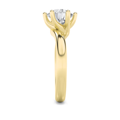 Gold Round Brilliant Solitaire Diamond Ring
