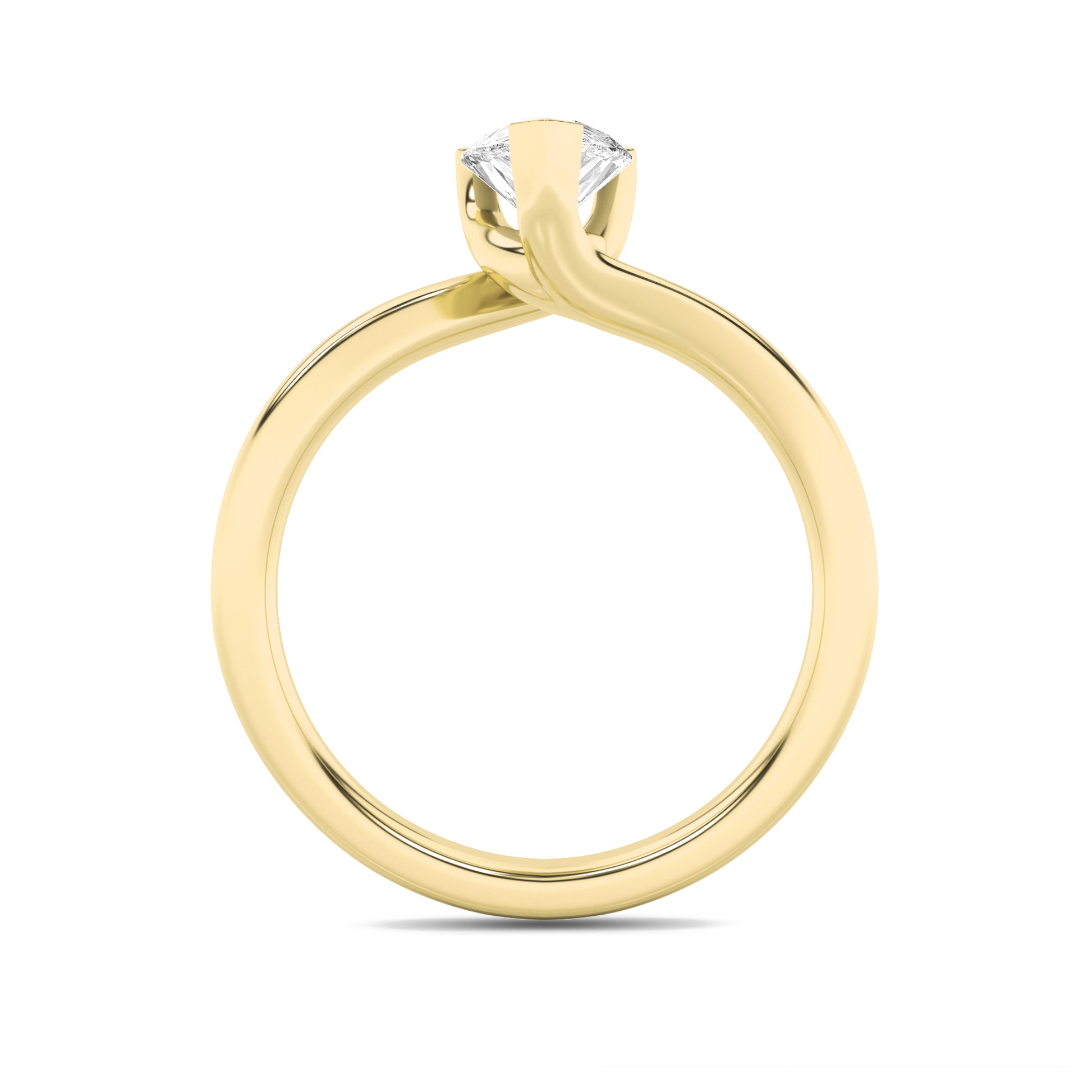 Gold Pear Solitaire Diamond Ring for Occasions.

