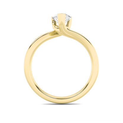 Gold Pear Solitaire Diamond Ring for Occasions.

