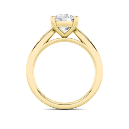Gold Timeless Round Cut Solitaire Diamond Ring
