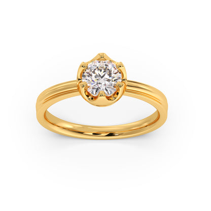 Gold Majestic Promise Solitaire Diamond Ring