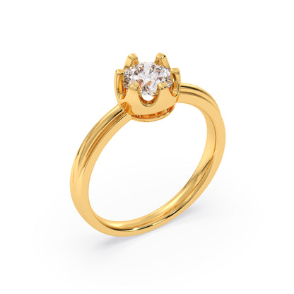 Gold Majestic Promise Solitaire Diamond Ring