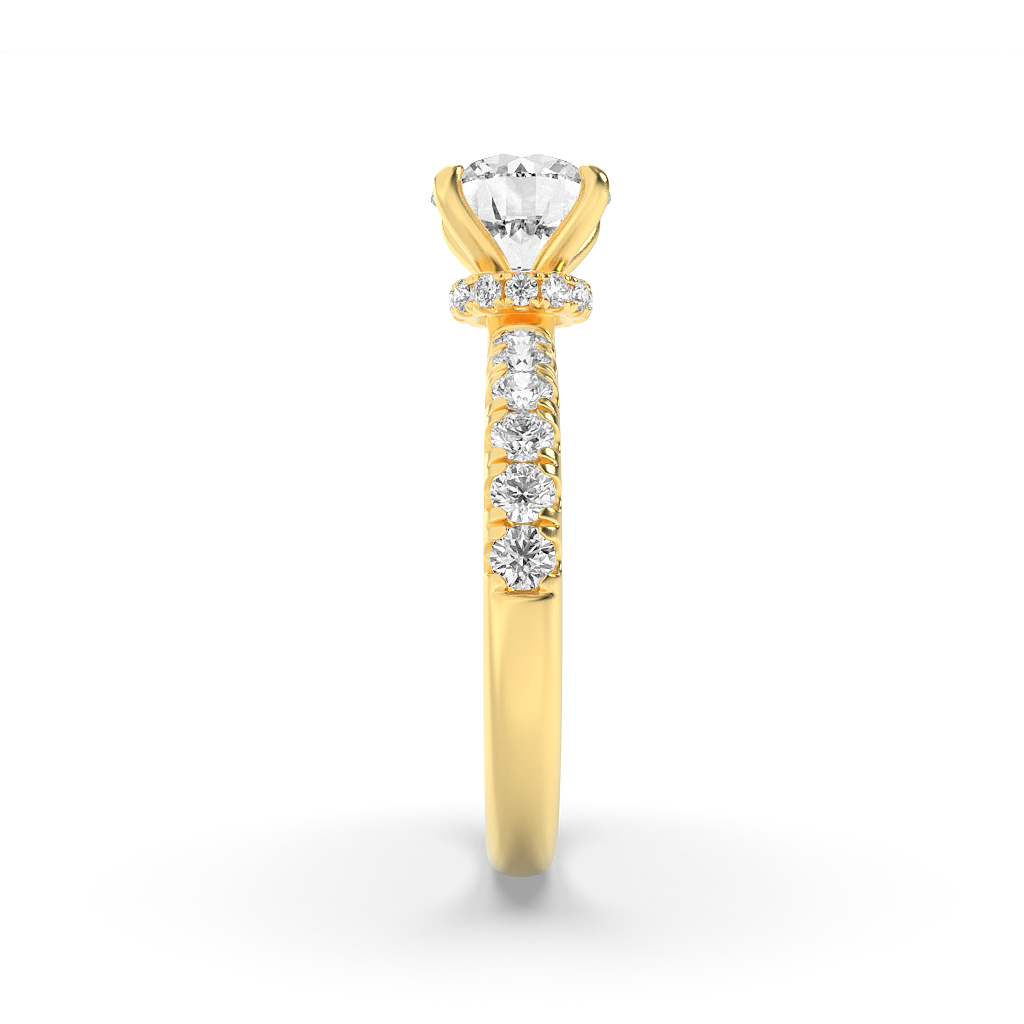 Gold Forever Round Cut Solitaire Diamond Ring for engagements