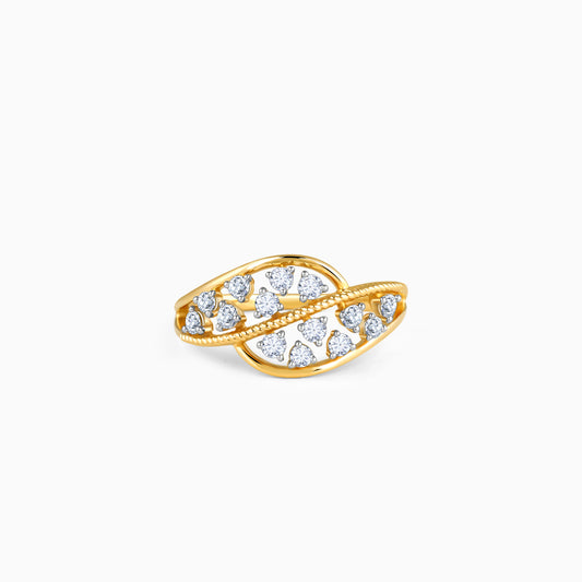 Gold Onda Lab Grown Diamond Ring