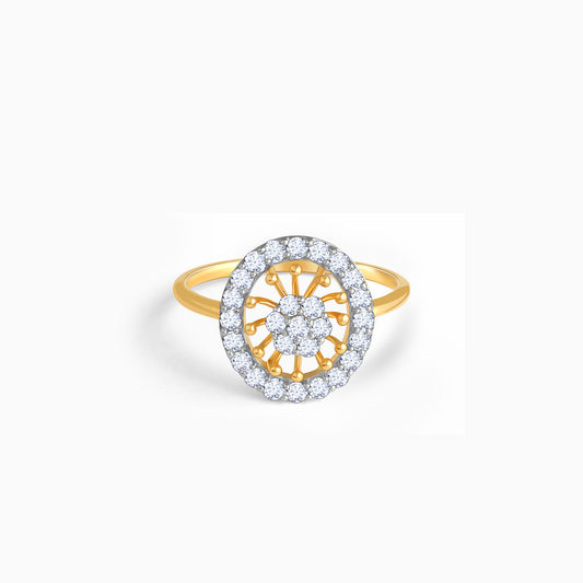 Gold Bloomwheel Lab Grown Diamond Ring