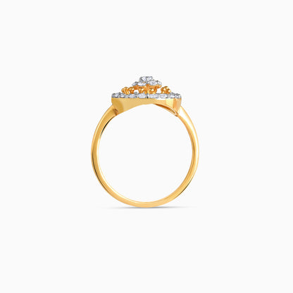 Gold Bloomwheel Lab Grown Diamond Ring