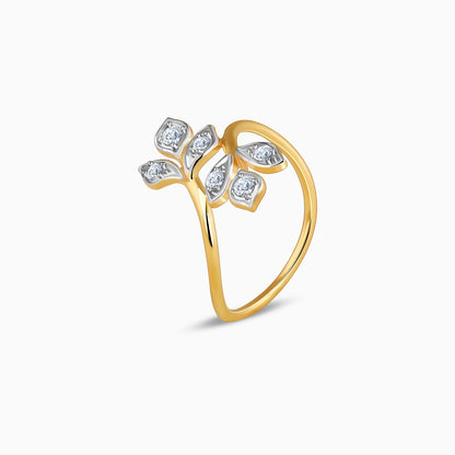 Gold Corolla Lab Grown Diamond Ring