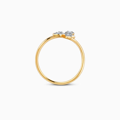 Gold Corolla Lab Grown Diamond Ring