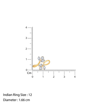 Gold Corolla Lab Grown Diamond Ring