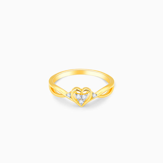 Gold Warm Heart Diamond Ring