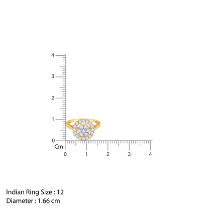 Gold Aurora Halo Lab Grown Diamond Ring