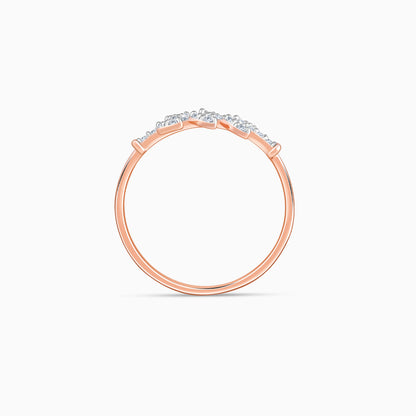 Rose Gold Leafline Lab Grown Dimond Ring