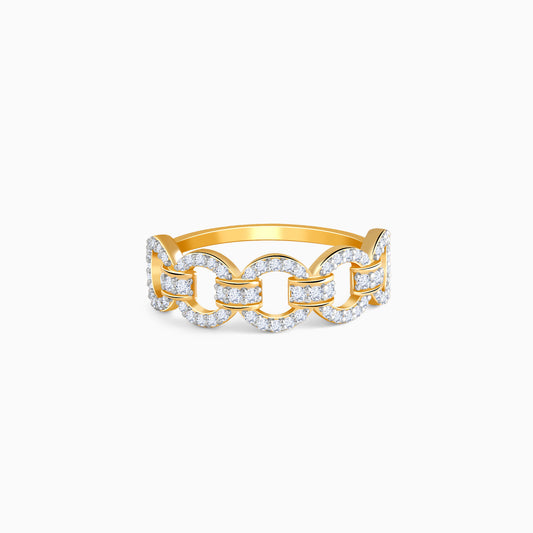 Gold Locking Lab Grown Diamond Ring