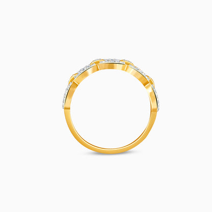 Gold Locking Lab Grown Diamond Ring