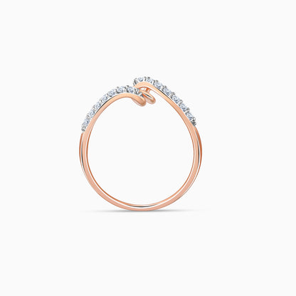 Rose Gold Spiral Lab Grown Diamond Ring