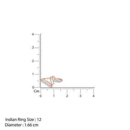 Rose Gold Spiral Lab Grown Diamond Ring