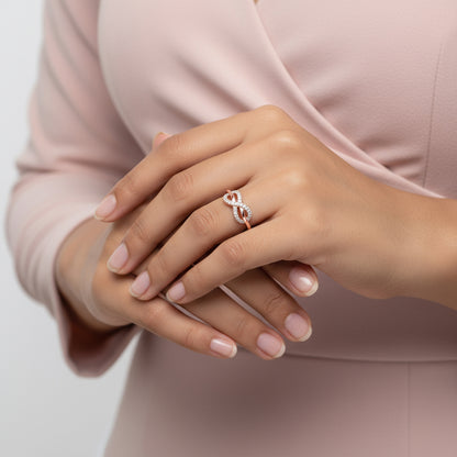 Rose Gold Eternal Loop Lab Grown Diamond Ring