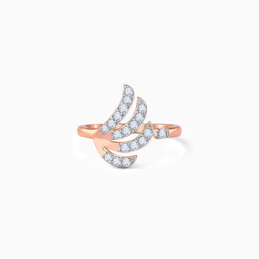 Rose Gold Wings Lab Grown Diamond Ring