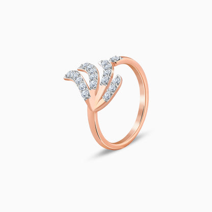 Rose Gold Wings Lab Grown Diamond Ring
