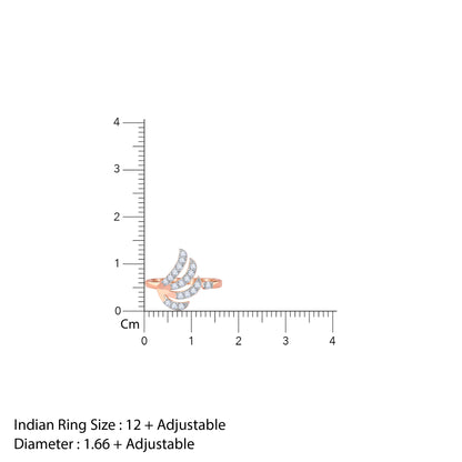 Rose Gold Wings Lab Grown Diamond Ring