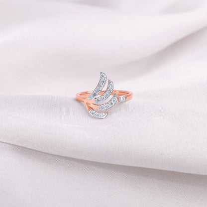 Rose Gold Wings Lab Grown Diamond Ring