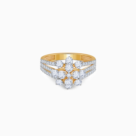Gold Divine Fleur Lab Grown Diamond Ring