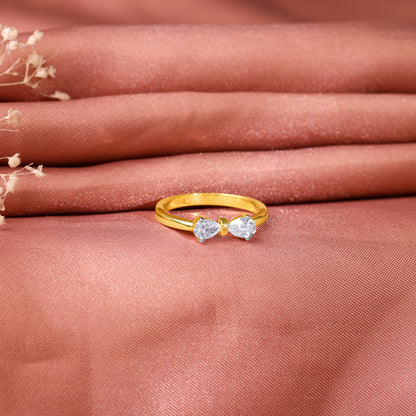 Gold Cute Bow Lab Grown Diamond Ring