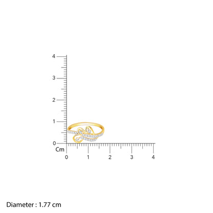 Gold Floral Cascade Diamond Ring