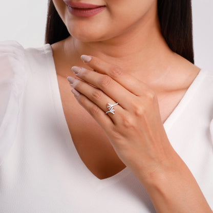 Rose Gold Divine Duet Lab Grown Diamond Ring