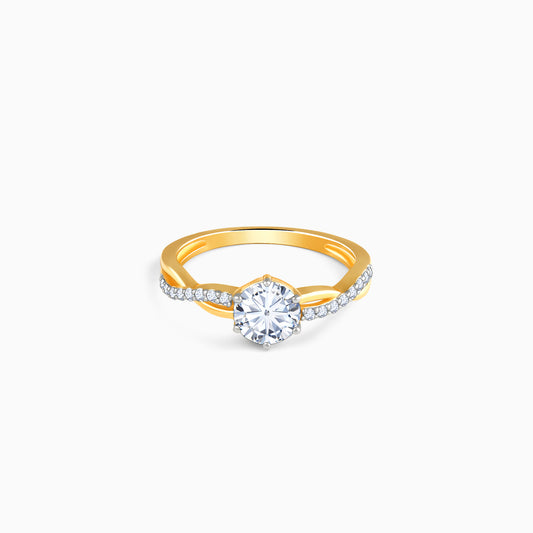 Gold Twilight Promise Solitaire Lab Grown Diamond Ring