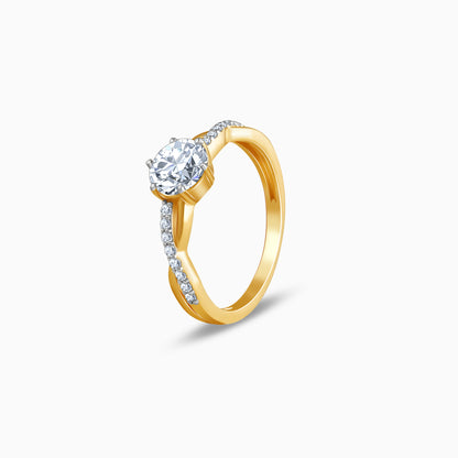 Gold Twilight Promise Solitaire Lab Grown Diamond Ring