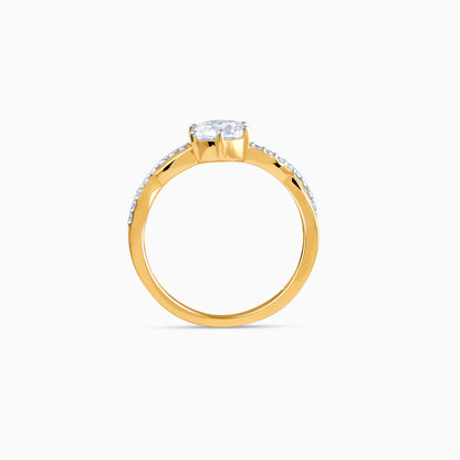 Gold Twilight Promise Solitaire Lab Grown Diamond Ring