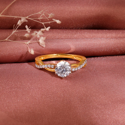 Gold Twilight Promise Solitaire Lab Grown Diamond Ring