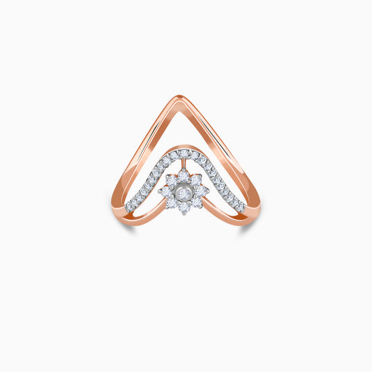 Rose Gold Aurora Bloom Vanki Lab Grown Diamond Ring