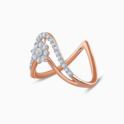 Rose Gold Aurora Bloom Vanki Lab Grown Diamond Ring