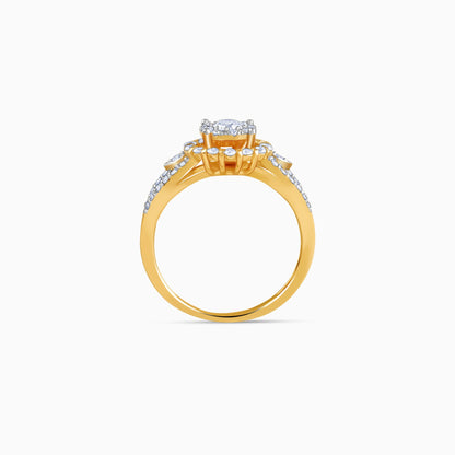 Gold Fleurora Lab Grown Diamond Ring