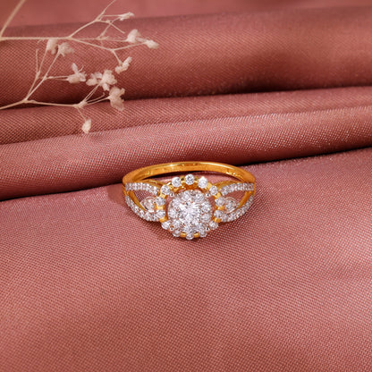 Gold Fleurora Lab Grown Diamond Ring