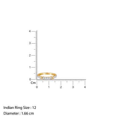 Gold Crossroads Channel Lab Grown Diamond Ring