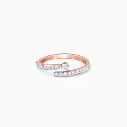 Rose Gold Shooting Star Lab Grown Diamond Ring